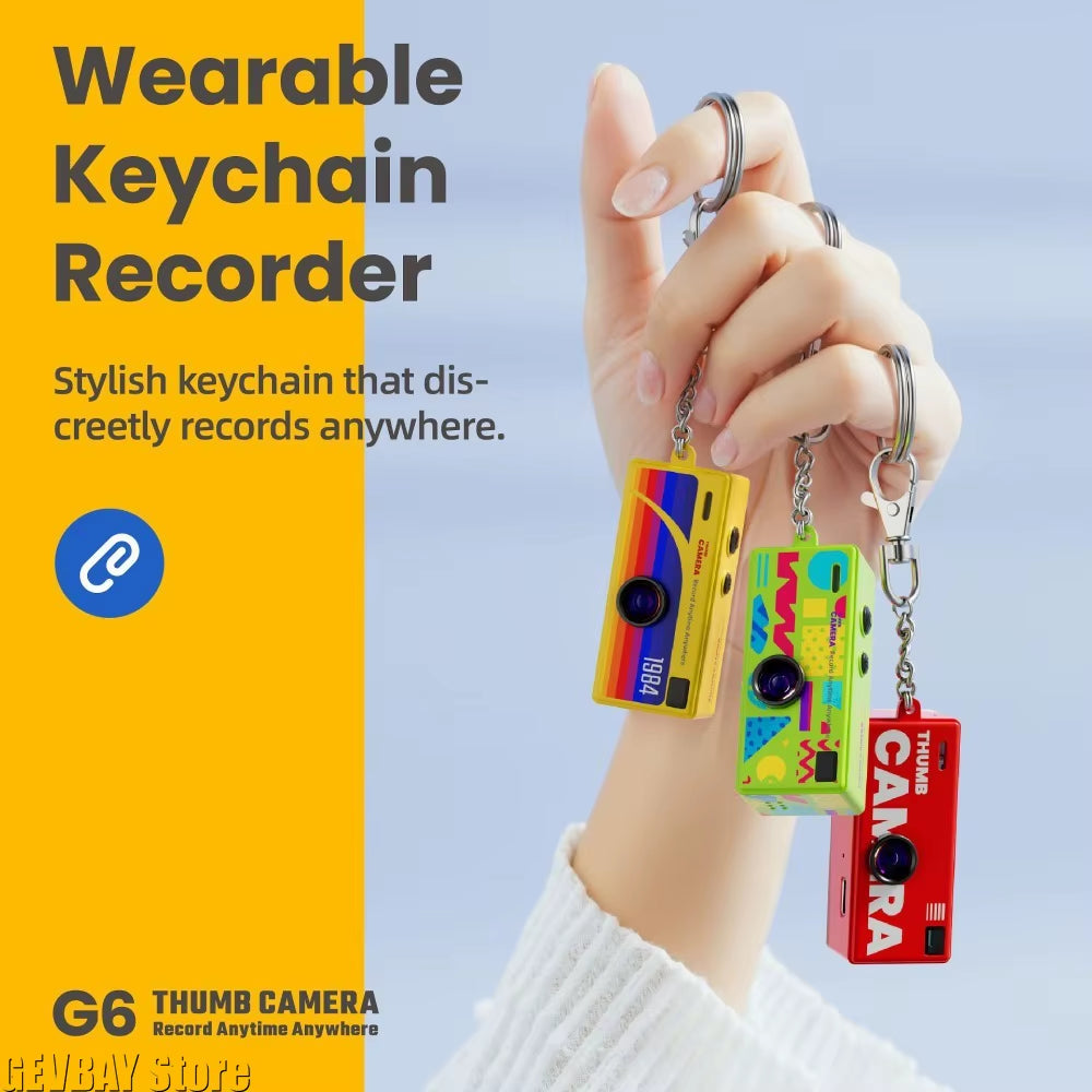 Retro 1984 Thumb Camera Mini Keychain Backpack Portable CCD Digital Camera Instant Camera